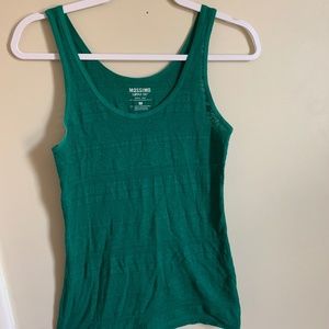 Mossimo Green Textured Tank Top (M)
